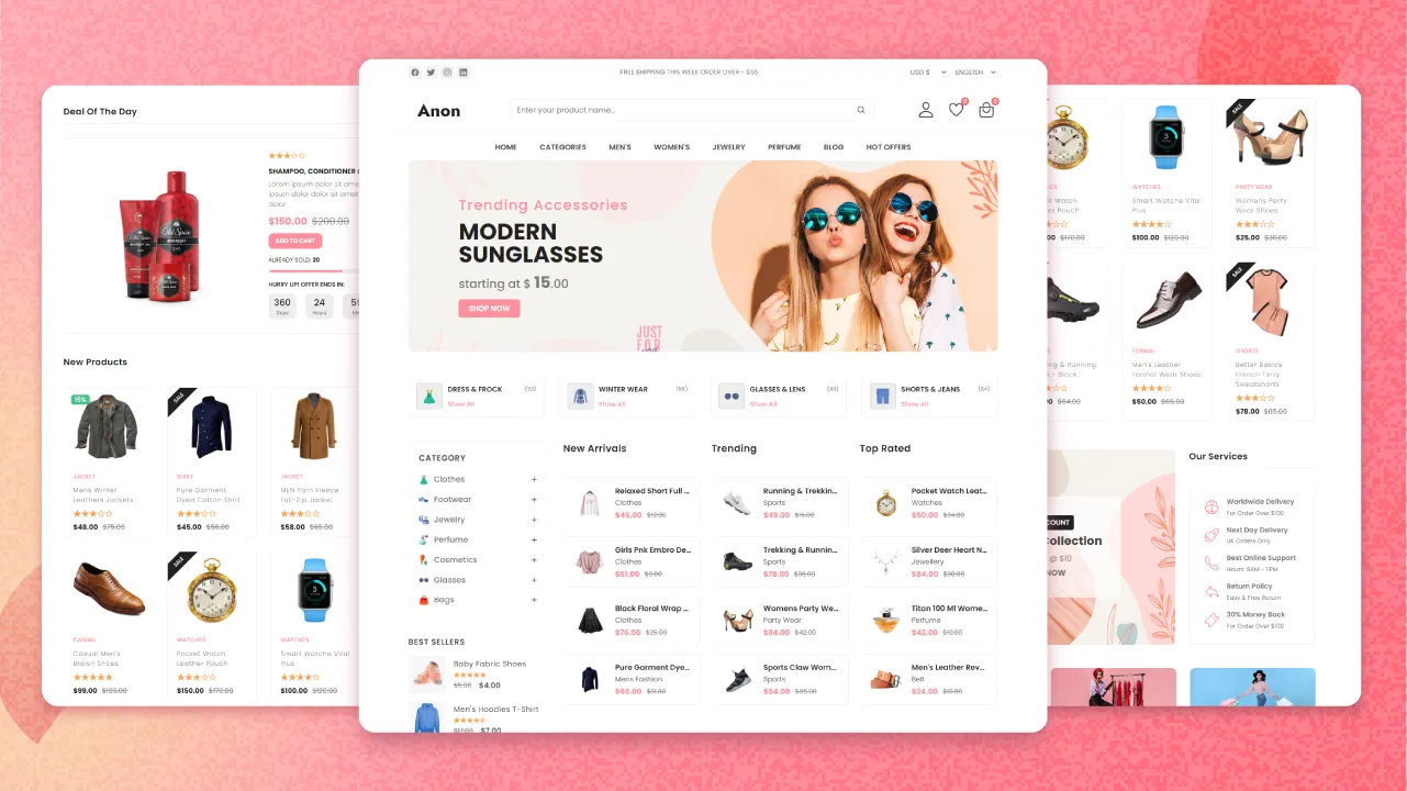 Ejemplo de tienda online e-commerce con catálogo de productos