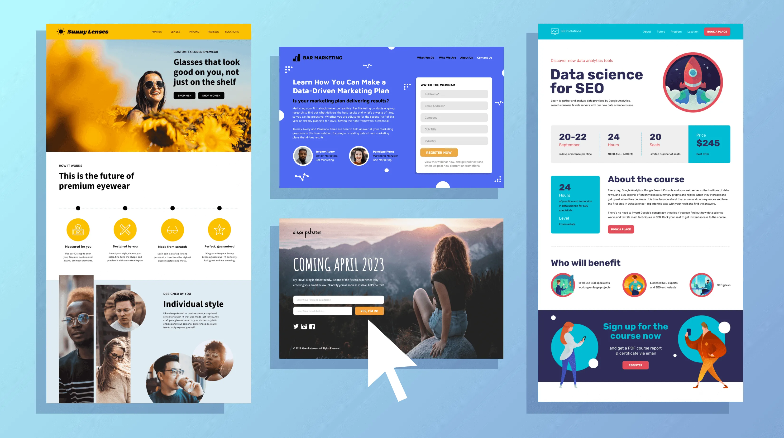Servicio de diseño de landing page profesional en Monterrey