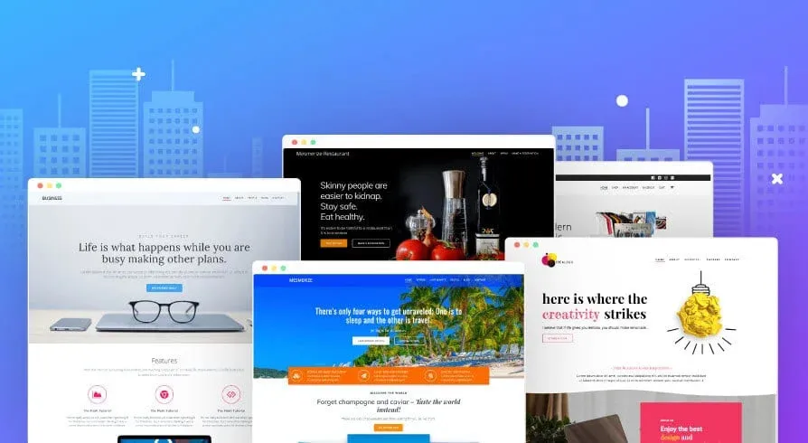 Ejemplo de sitio web completo multisección para empresa
